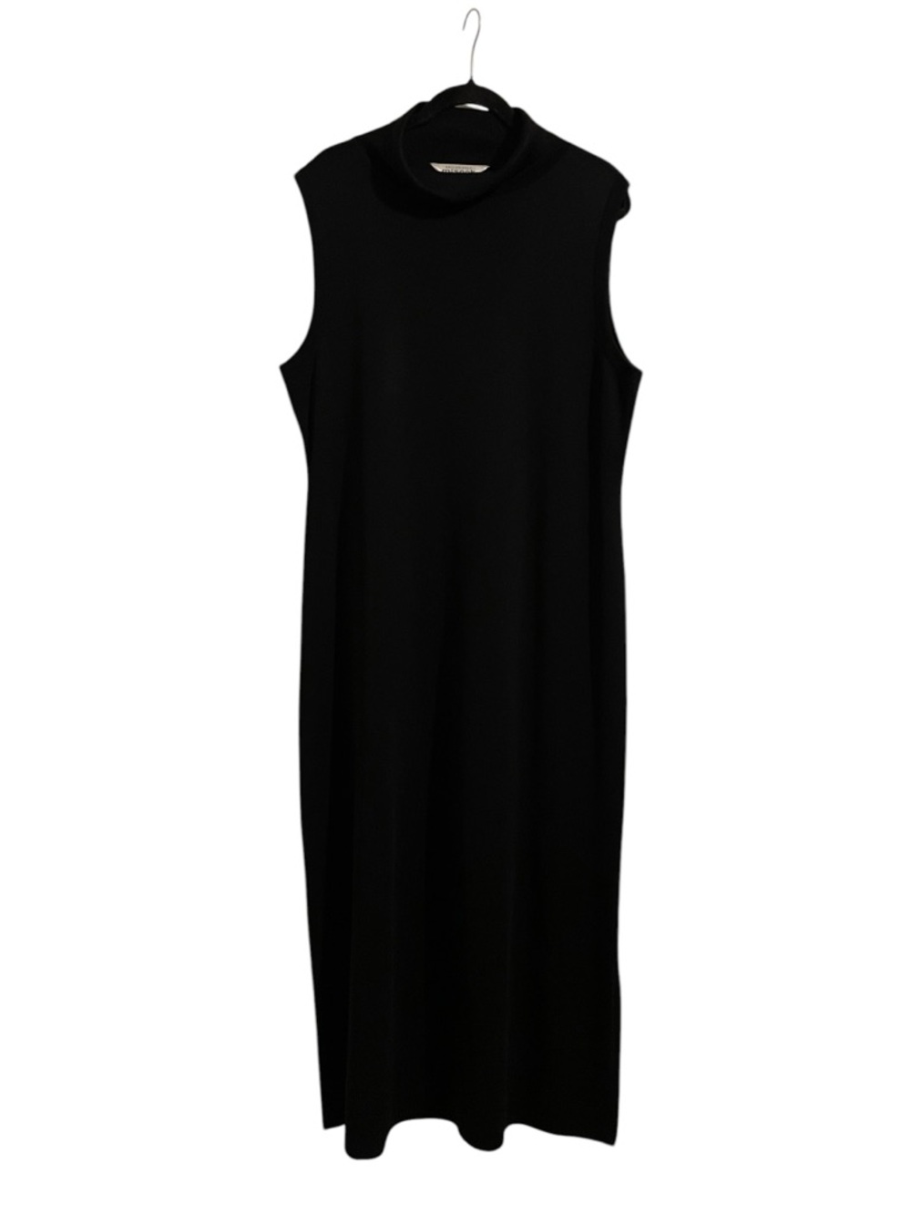MISOOK Black Sleeveless Luxury Knit Turtleneck Maxi Dress Size 1X